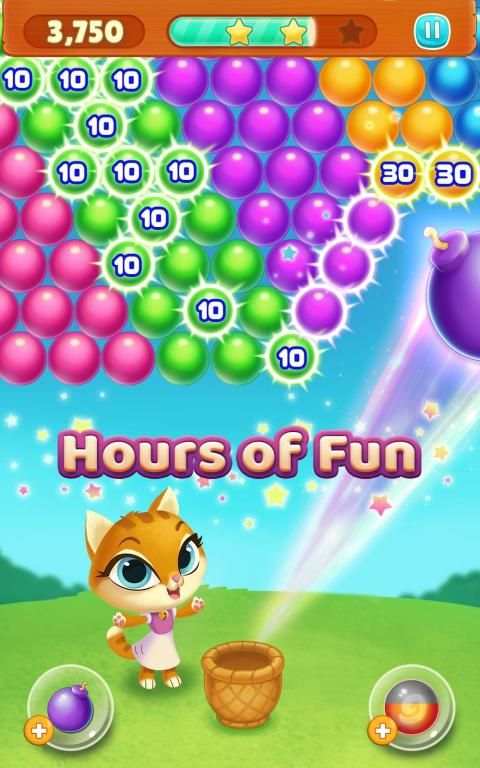 Kitty Pop Bubble Shooter स्क्रीनशॉट 3