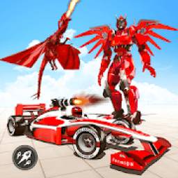 Formula Car Robot Transform - Flying Dragon Robot