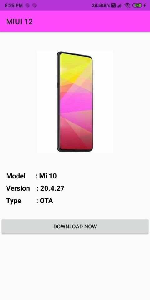 MIUI 12 Download Update स्क्रीनशॉट 1