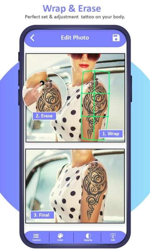 Tattoo on My Photo : ArtPix स्क्रीनशॉट 7