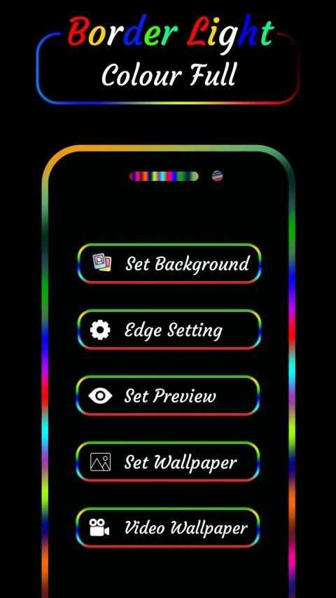 Colorful Border Light : Edge Video Live Wallpaper स्क्रीनशॉट 2