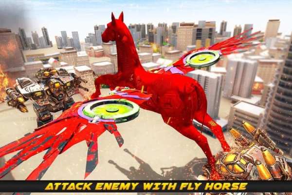 Flying Horse Robot Transform: Horse Shooting Games स्क्रीनशॉट 3