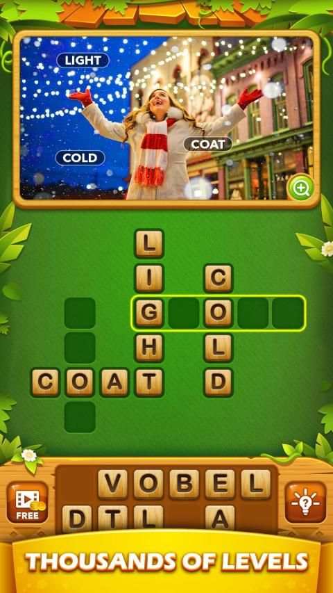 Word Cross Pics - Free Offline Word Games Puzzle screenshot 1