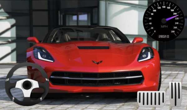 City Driving Chevrolet Corvette Parking स्क्रीनशॉट 1