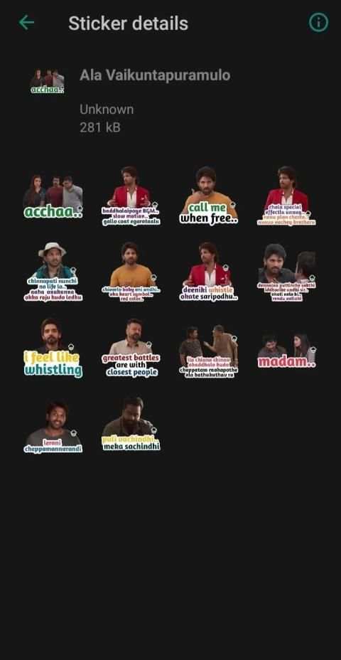 Telugu Movie Stickers-Latest cinema and dialogues screenshot 1
