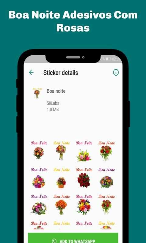 Figurinhas de Boa noite com Flores - WAStickerApps screenshot 5