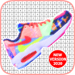 Cool Sneaker Shoes Coloring Book - Color By Number icon