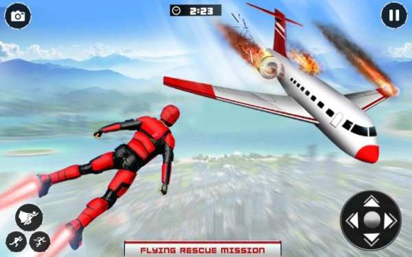 Real Speed Robot Hero Rescue Games स्क्रीनशॉट 1