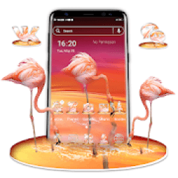 Pink Flamingo Launcher Theme आइकन