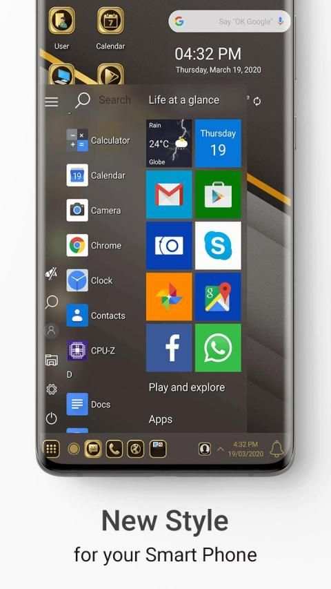 Gold Black Theme For Computer Launcher screenshot 2