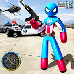 Capitaine Spider american Stickman Rope Hero आइकन