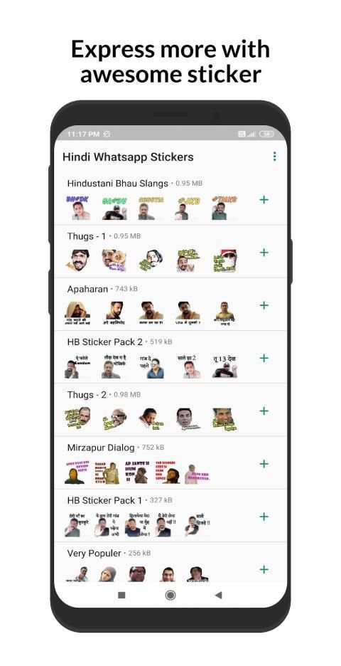 Hindi Stickers for WhatsApp: Text chat stickers screenshot 10