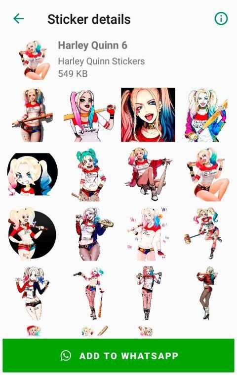 Harley Quinn Stickers for WhatsApp - WAStickerApps screenshot 4
