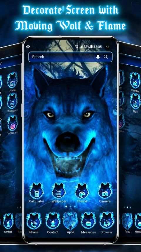 3D Ice Wolf Live Wallpaper screenshot 4