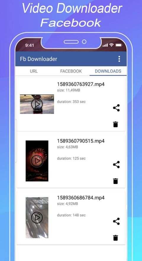Video Downloader For Facebook स्क्रीनशॉट 5