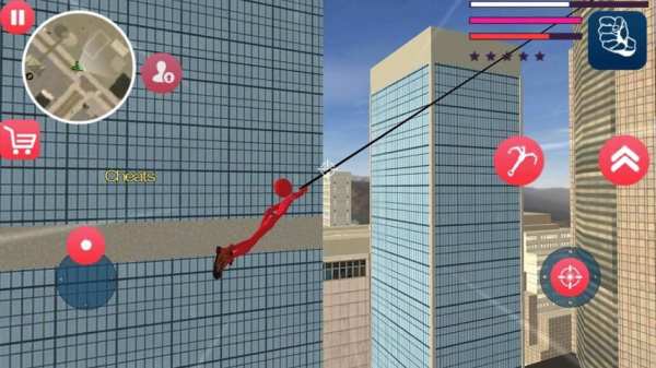 Stickman Owlet Rope Hero Pj Gangster Crime City स्क्रीनशॉट 2