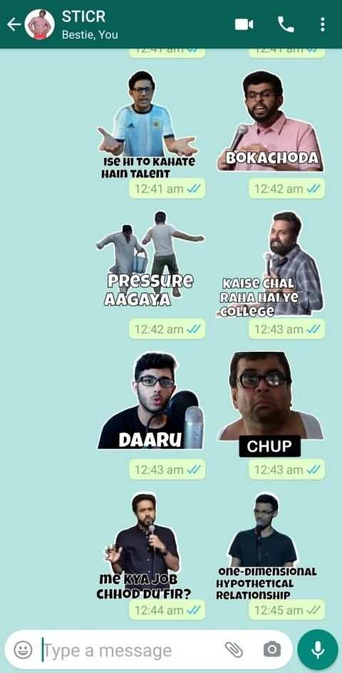 STICKR: All in one Hindi WhatsApp stickers screenshot 6