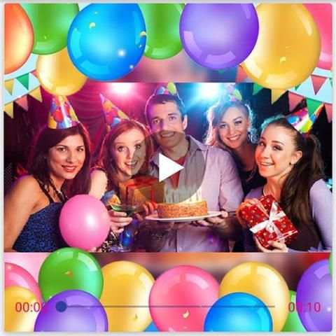 *Video de cumpleaños con musica y fotos स्क्रीनशॉट 5