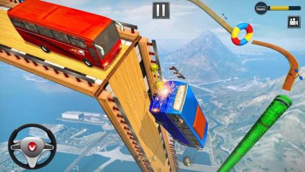 Mega Ramp Bus Stunts : Impossible Tracks 3D स्क्रीनशॉट 1