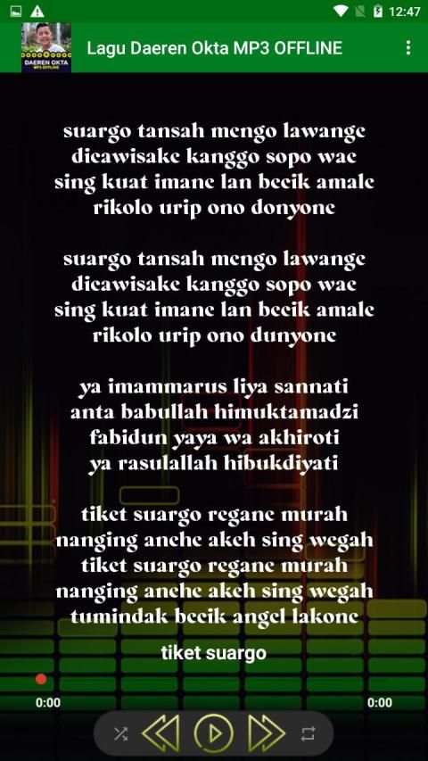 Lagu Daeren Okta MP3 OFFLINE screenshot 4