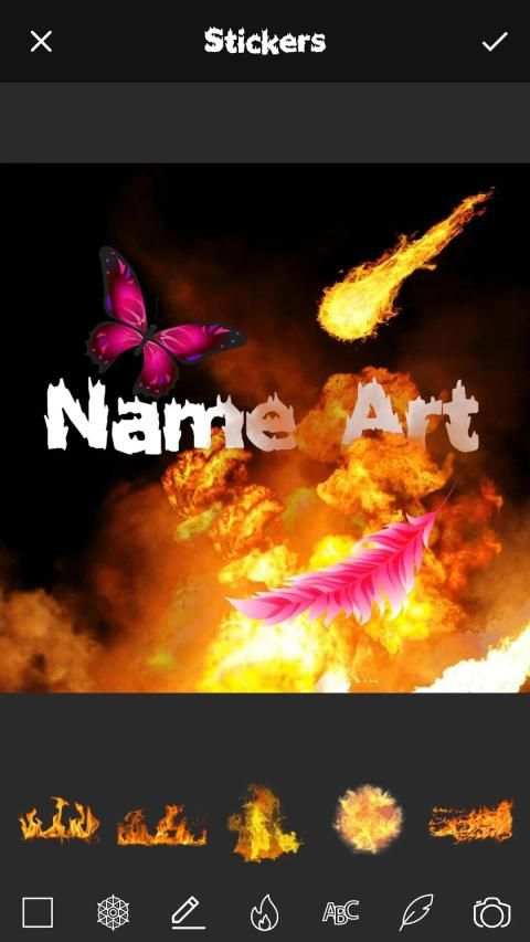 Fire Effect Name Art Maker स्क्रीनशॉट 2