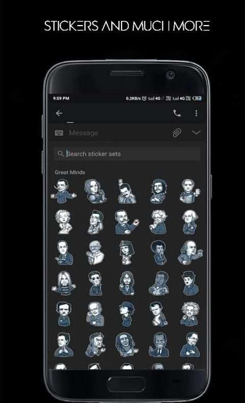 Black Messenger for Chats, Free Call and Fun screenshot 1