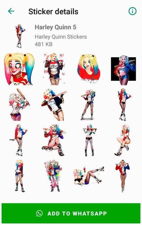 Harley Quinn Stickers for WhatsApp - WAStickerApps screenshot 5