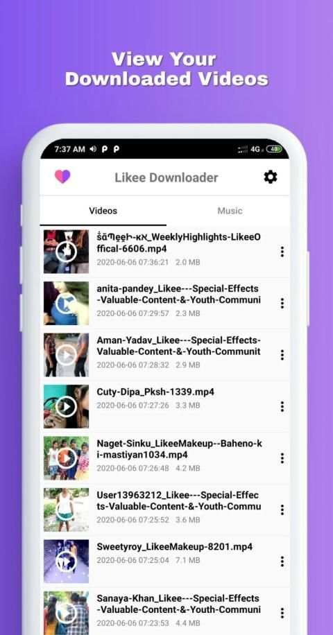 Likee Video Downloader - Without Watermark स्क्रीनशॉट 4