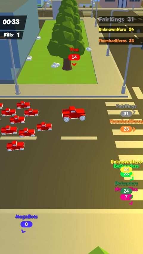 Stunt Car io : Crowd City Drive Game screenshot 4