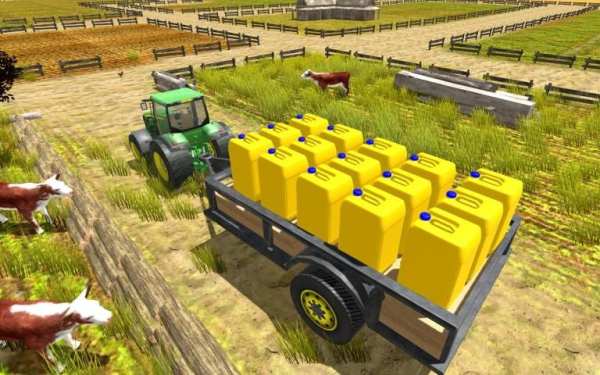 Farming Tractor Trolley 3D Cargo Cart Driving स्क्रीनशॉट 3