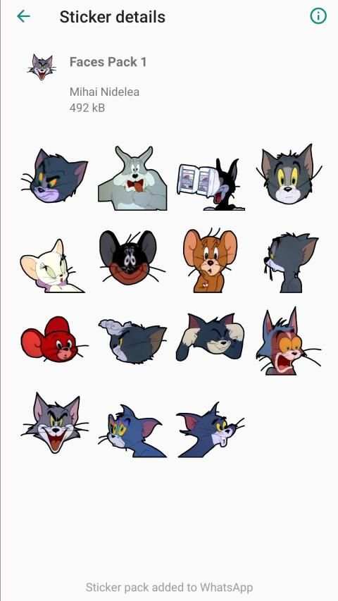 Tom and Jerry Stickers for WhatsApp screenshot 2