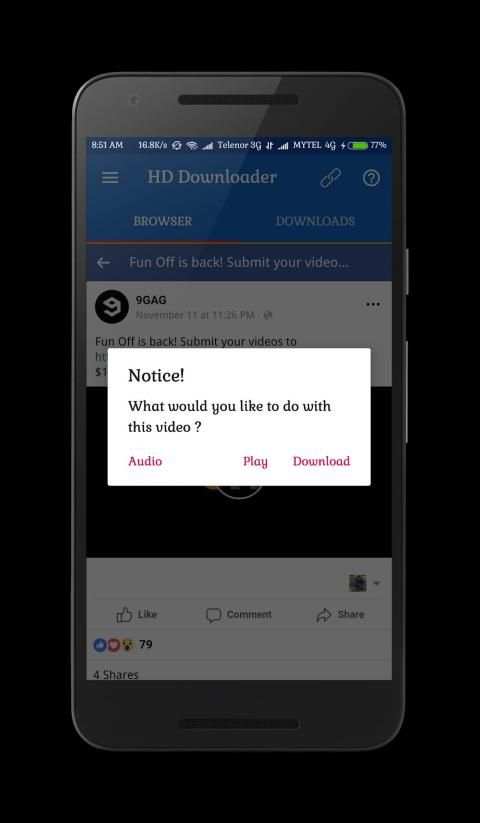 HD Video Downloader For Facebook स्क्रीनशॉट 5