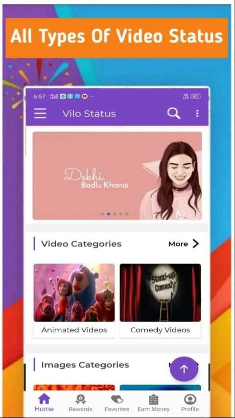 Vilo Video Status - Share video Status & reward स्क्रीनशॉट 4