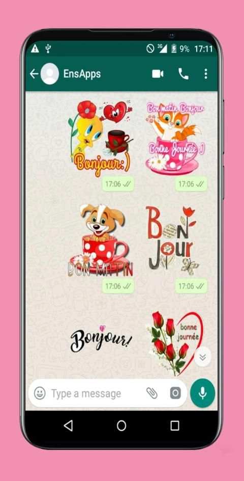 Autocollants Bonjour et Bonsoir WAStickerApp screenshot 6