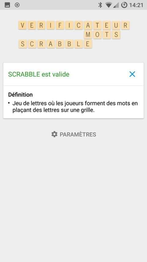 Verificateur Mots SCRABBLE screenshot 2