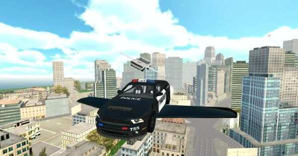 Flying Police Car Simulator स्क्रीनशॉट 3