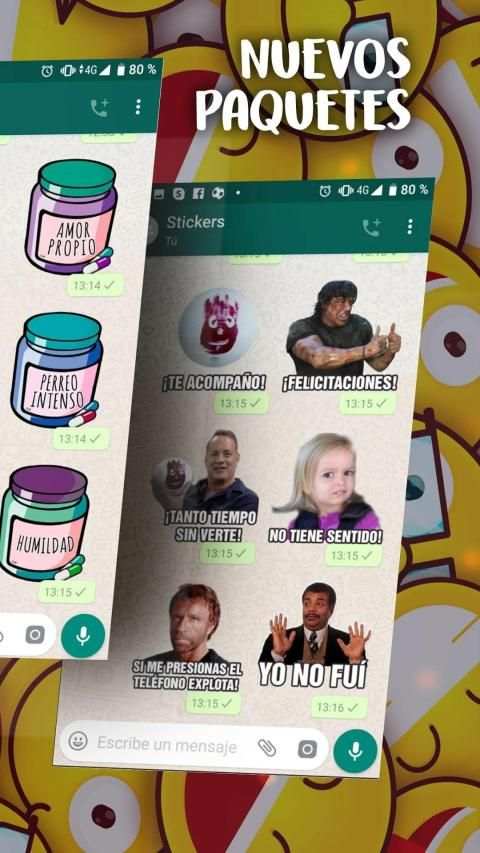 Stickers graciosos con frases para WhatsApp screenshot 1