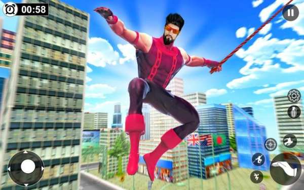 Grand City Mafia Crime - Super Rope Hero Game स्क्रीनशॉट 8