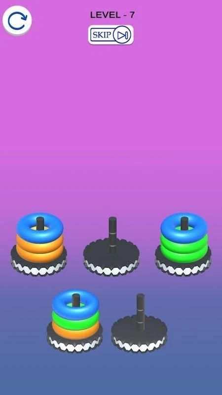 Hoop Stack -Buble Sort 3D स्क्रीनशॉट 1