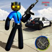 Panther Police Stickman Rope Hero Gangster Vegas