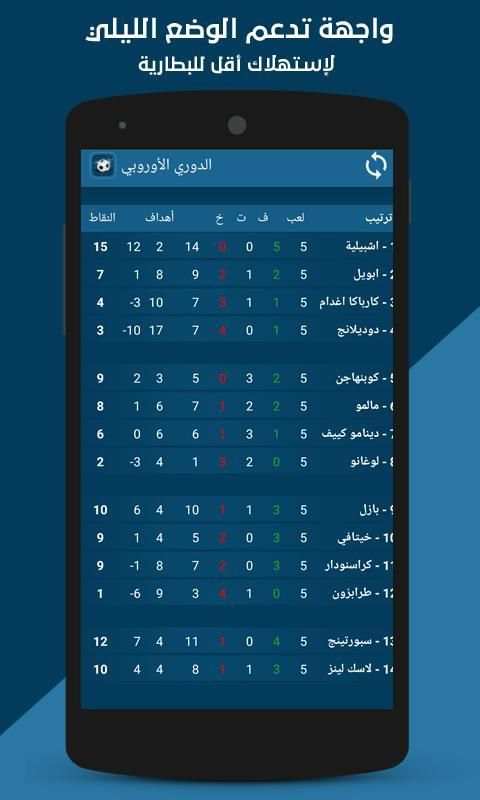 مباريات اليوم مباشر : توقيت نتائج و جدول المباريات
‎ screenshot 2