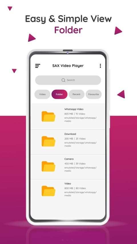 Sax Video Player - All Format HD video player स्क्रीनशॉट 2