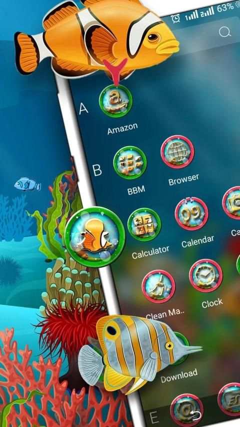 Under Water Life Launcher Theme स्क्रीनशॉट 3
