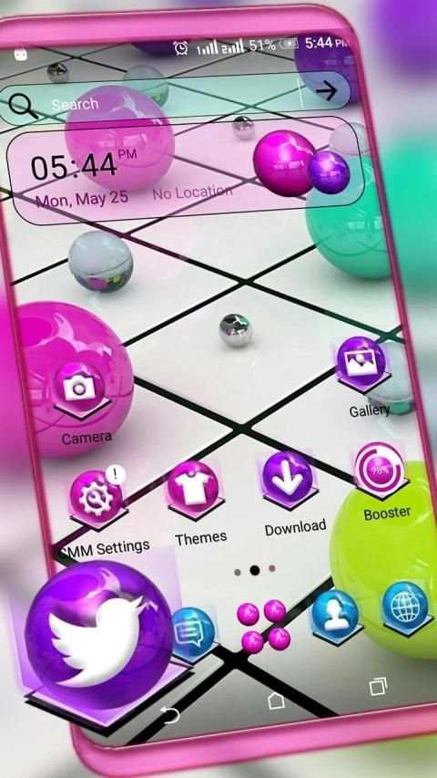 3D Color Balls Launcher Theme स्क्रीनशॉट 5