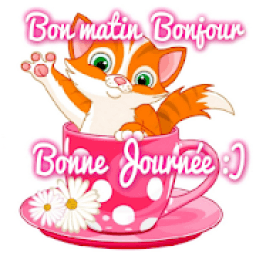 ikon Autocollants Bonjour et Bonsoir WAStickerApp