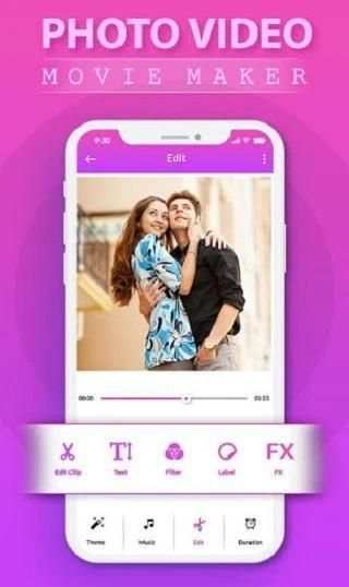Photo Video Movie Maker With Music Photo Slideshow स्क्रीनशॉट 4
