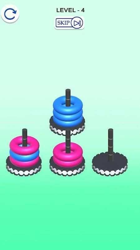 Hoop Stack -Buble Sort 3D स्क्रीनशॉट 3