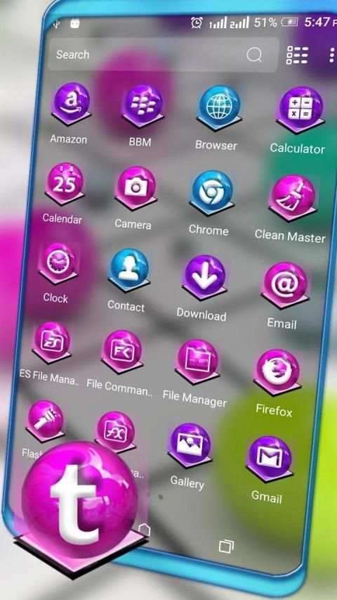 3D Color Balls Launcher Theme स्क्रीनशॉट 4