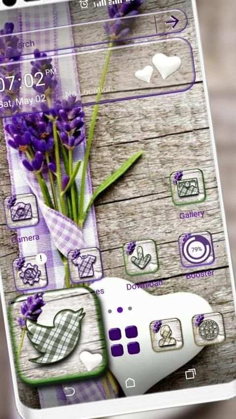 Lavender Heart Launcher Theme screenshot 5