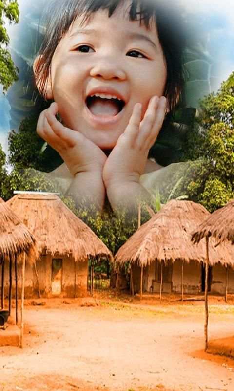 Features natural village photo frame application screenshot 2